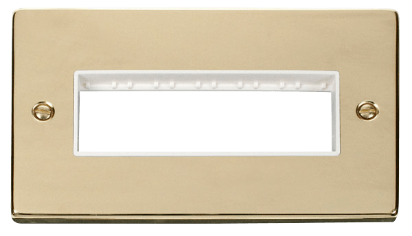 Click MiniGrid 2 Gang Plate 6 In-Line Aperture - White – VPBR426WH