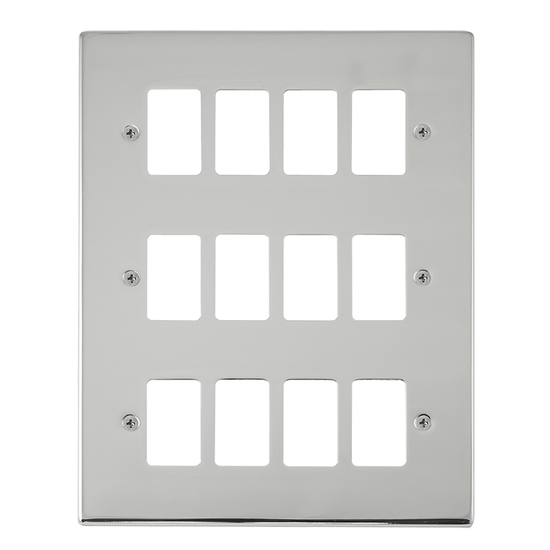 Click GridPro 12 Gang GridPro Frontplate - Polished Chrome – VPCH20512