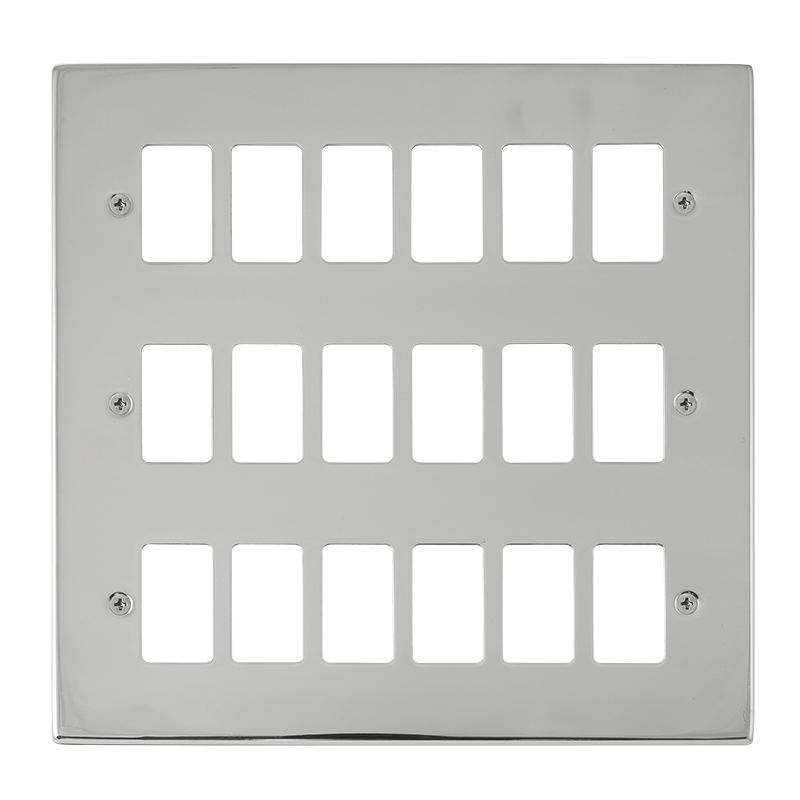 Click GridPro 18 Gang GridPro Frontplate - Polished Chrome – VPCH20518