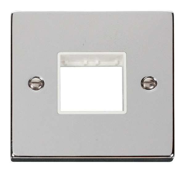 Click MiniGrid 1 Gang Plate Twin Aperture - White – VPCH402WH