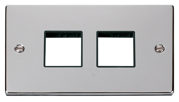 Click MiniGrid 2 Gang Plate (2 x 2) Aperture - Black – VPCH404BK