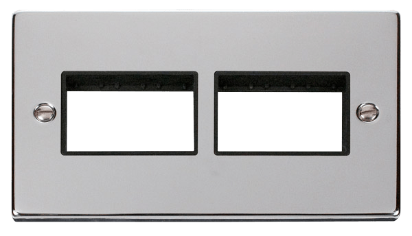 Click MiniGrid 2 Gang Plate (3 x 3) Aperture - Black – VPCH406BK