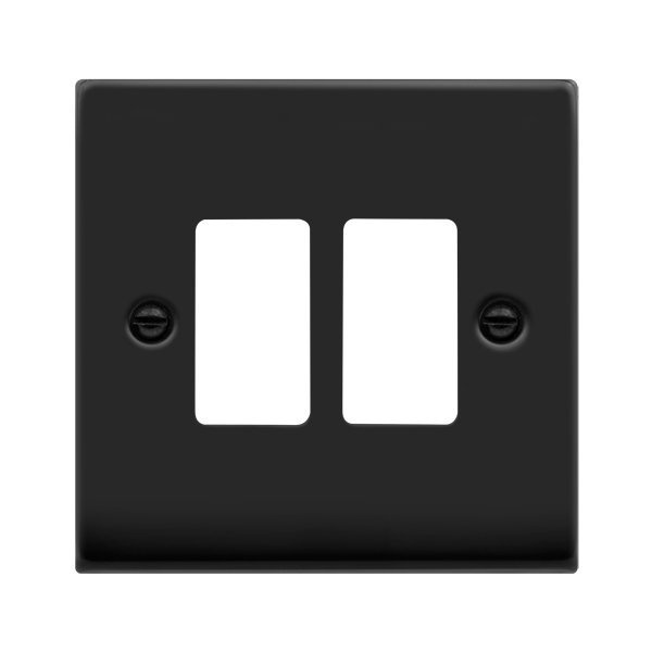 Click GridPro GRIDPRO 2 GANG DECO PLATE MATT BLACK – VPMB20402