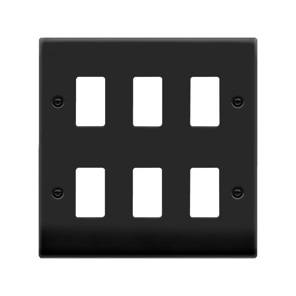 Click GridPro GRIDPRO 6 GANG DECO PLATE MATT BLACK – VPMB20506