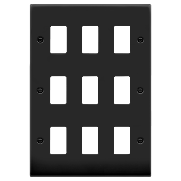 Click GridPro GRIDPRO 9 GANG DECO PLATE MATT BLACK – VPMB20509