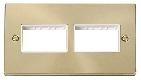 Click MiniGrid 2 Gang Plate (3 x 3) Aperture - White – VPSB406WH