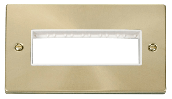 Click MiniGrid 2 Gang Plate 6 In-Line Aperture - White – VPSB426WH