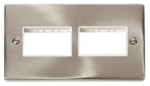 Click MiniGrid 2 Gang Plate (3 x 3) Aperture - White – VPSC406WH