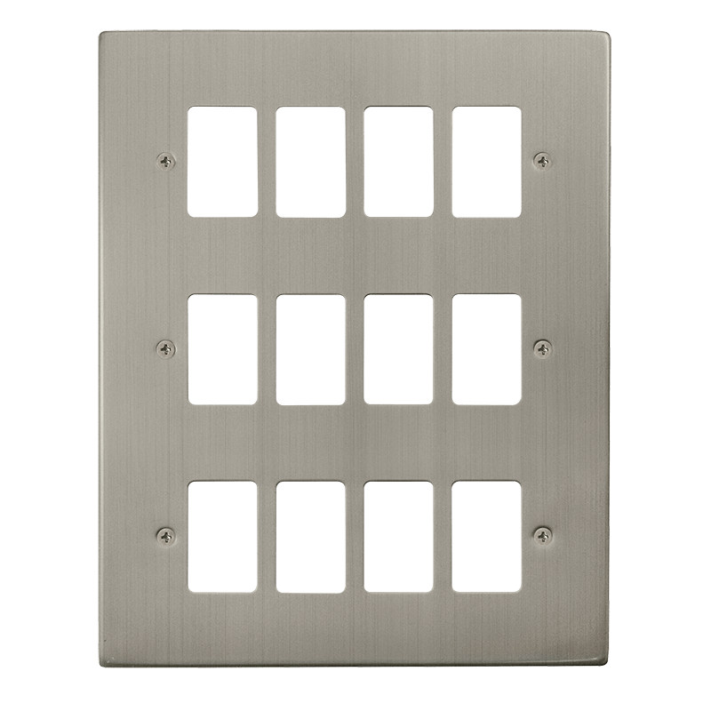 Click GridPro 12 Gang GridPro Frontplate - Stainless Steel – VPSS20512