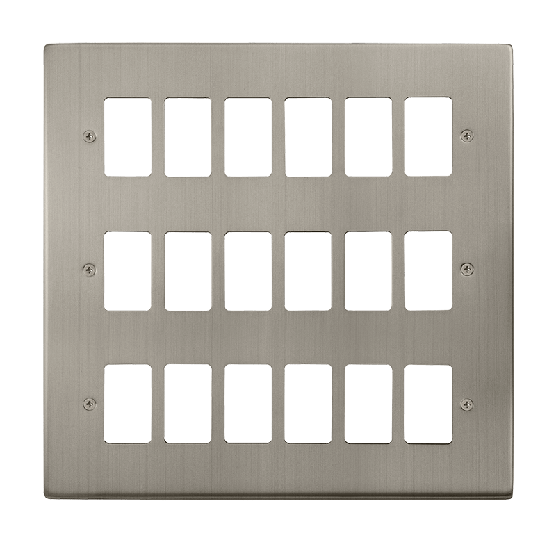Click GridPro 18 Gang GridPro Frontplate - Stainless Steel – VPSS20518