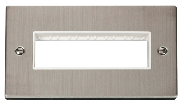 Click MiniGrid 2 Gang Plate 6 In-Line Aperture - White – VPSS426WH