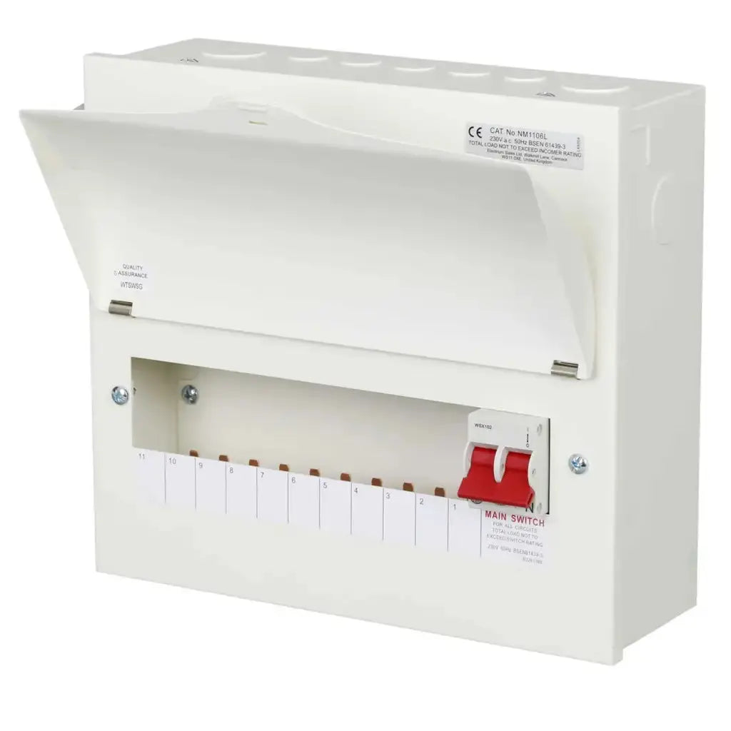 Wylex 11 Way 100A Metal Clad Consumer Unit with Isolator Incomer Wylex