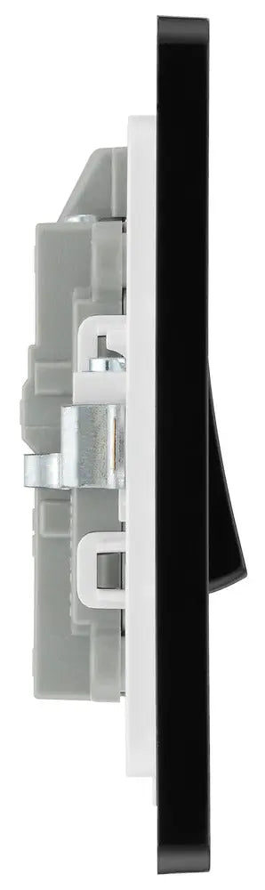 BG Evolve Matt Black Screwless 20A Double Pole Switch + Neon PCDMB31B BG (British General)