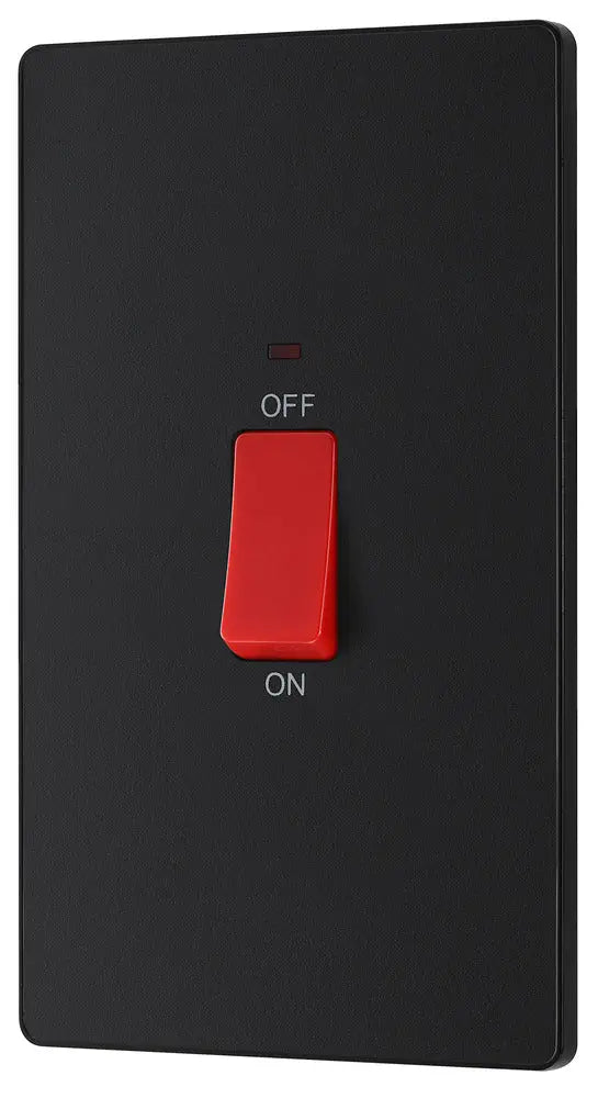 BG Evolve Matt Black Screwless 45A DP Double Plate + Neon PCDMB72B BG (British General)