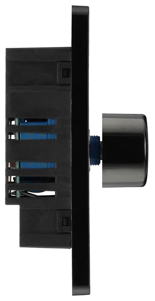 BG Evolve Matt Black Screwless Single Trailing Edge Dimmer Switch PCDMB81B BG (British General)