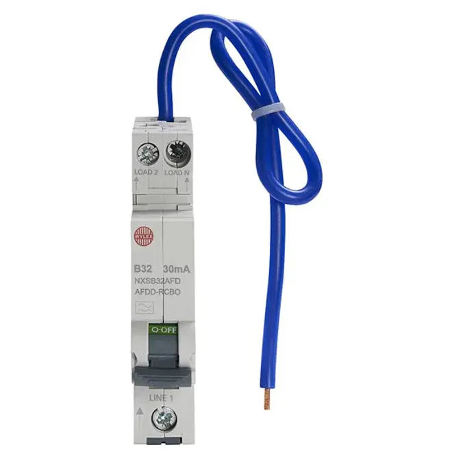 Wylex NXSB32AFD 32A B Type 1P+N RCBO / AFDD Single Module Arc Fault Device Wylex