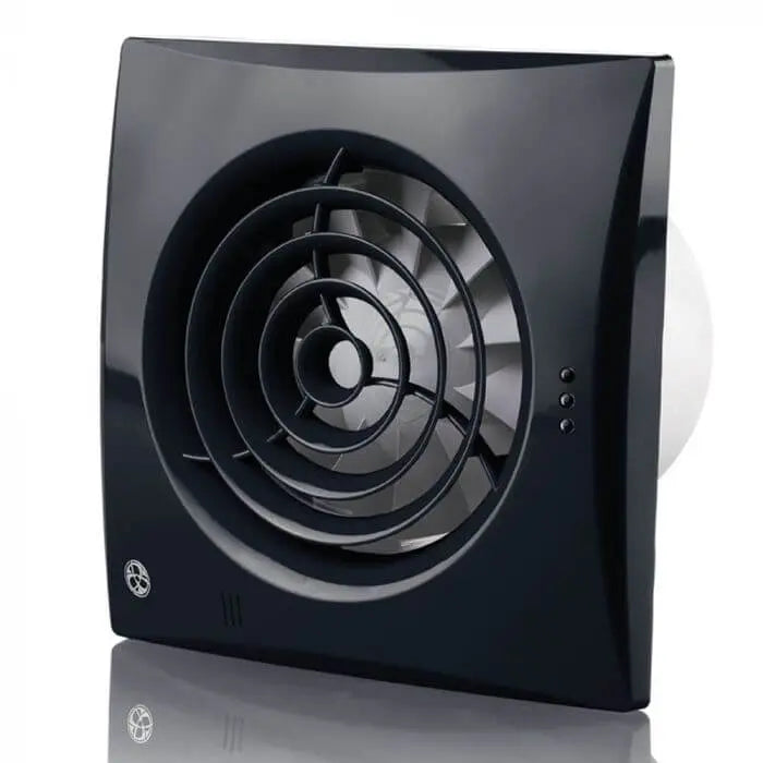 Blauberg Calm Low Noise Energy Efficient Bathroom Extractor Fan Standard Black - 4" 100mm Blauberg