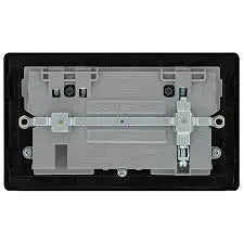 BG Evolve Matt Black Screwless Double Socket with USB PCDMB22U3B BG (British General)