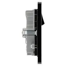 BG Evolve Matt Black Screwless Double Socket with USB PCDMB22U3B BG (British General)