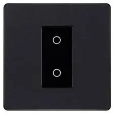 BG Evolve Matt Black Screwless Single Master Touch Dimmer Switch PCDMBTDM1B BG (British General)