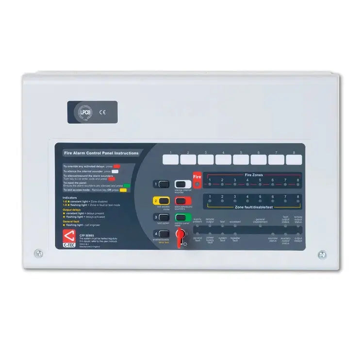 C-TEC CFP Conventional Fire Alarm Panel | 2, 4, or 8 Zone C-TEC