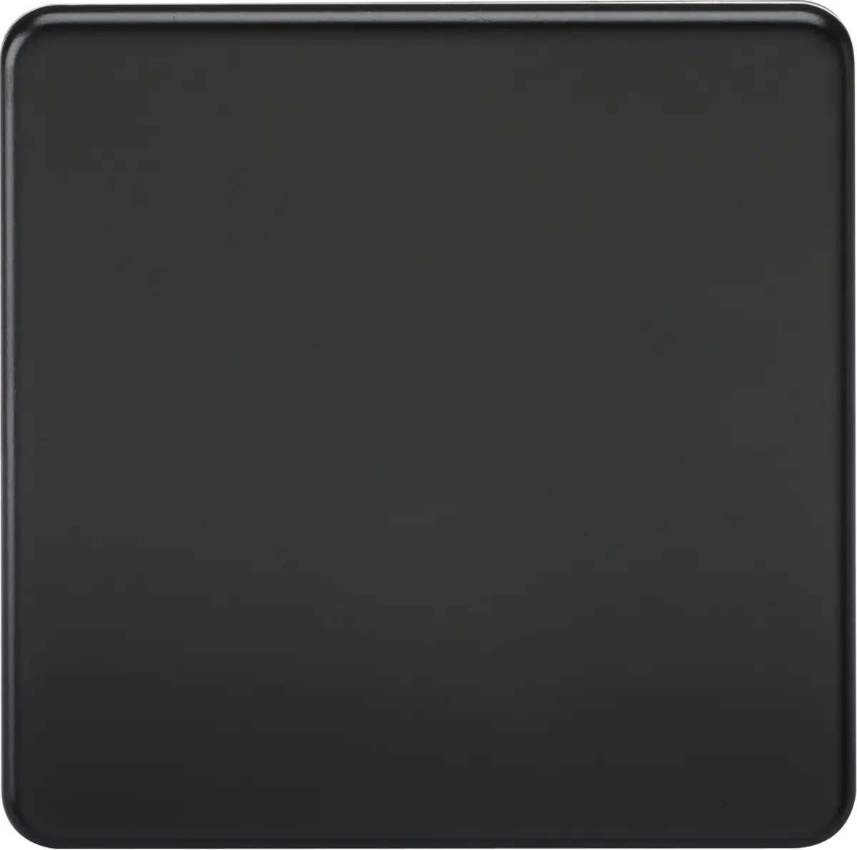 ML Knightsbridge Screwless 1 Gang Blanking Plate - Matt Black ML Knightsbridge