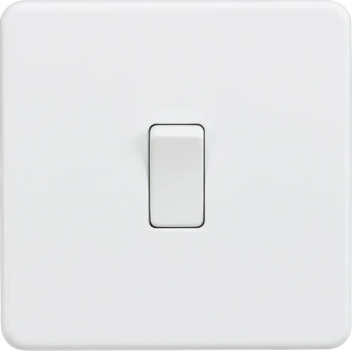 ML Knightsbridge Screwless 10AX 1 Gang Intermediate Light Switch - Matt White ML Knightsbridge