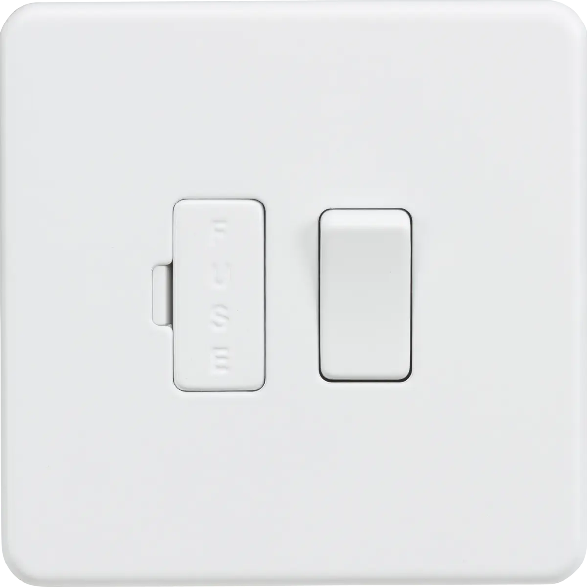 ML Knightsbridge Screwless 13A Switched Fused Spur Unit - Matt White ML Knightsbridge