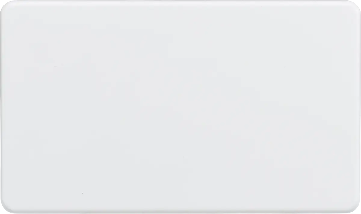 ML Knightsbridge Screwless 2 Gang Blanking Plate - Matt White ML Knightsbridge