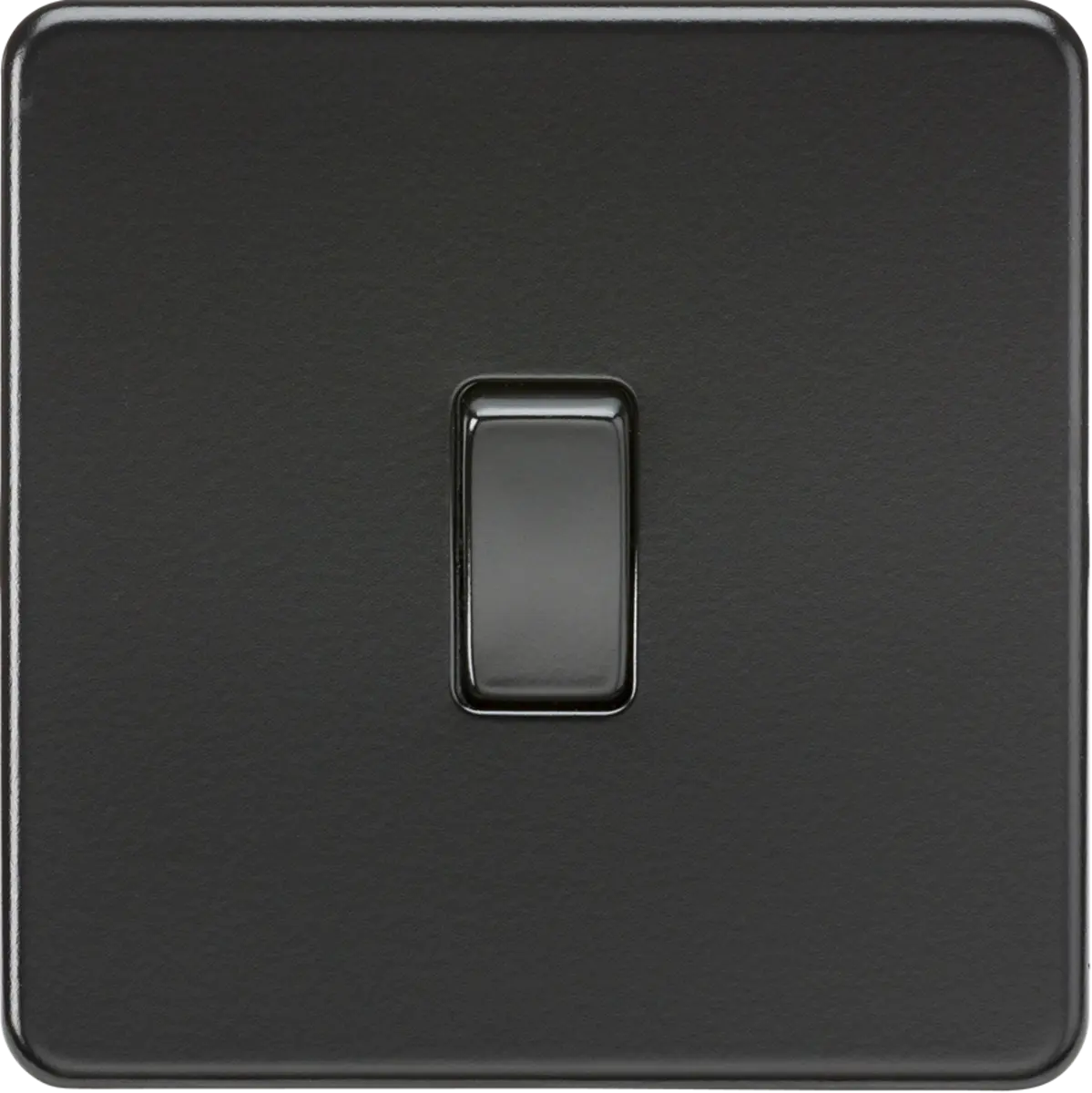 ML Knightsbridge Screwless 20A 1 Gang Double Pole Switch - Matt Black ML Knightsbridge