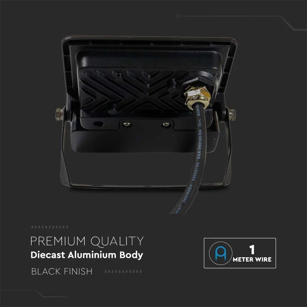 V-Tac 20W LED Floodlight Daylight PIR Samsung Chip 6500K- Black V-TAC