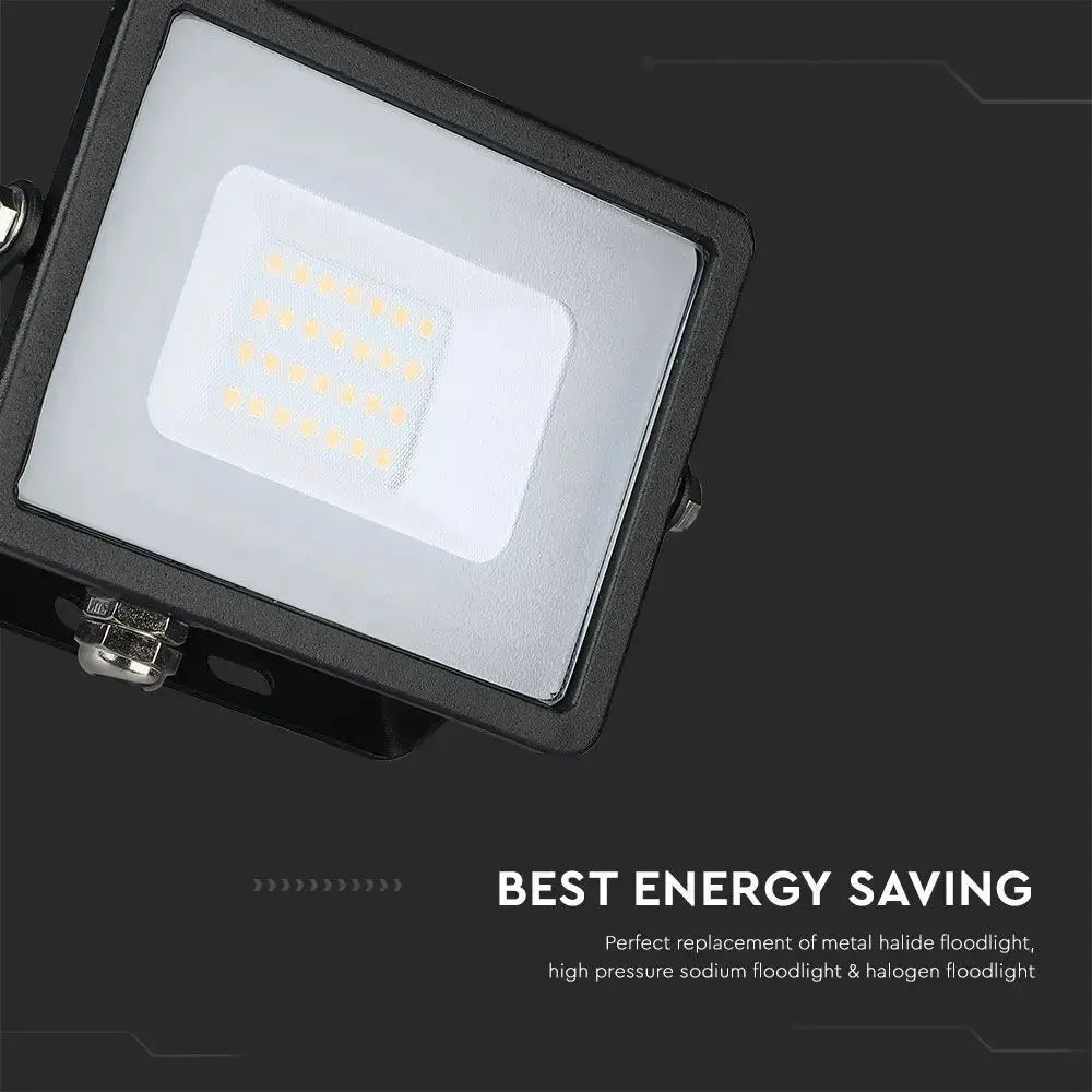 V-Tac 20W LED Floodlight Daylight Samsung Chip 6500K- Black V-TAC