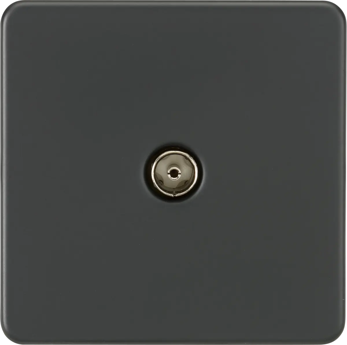 ML Knightsbridge Screwless 1 Gang TV Outlet (non-isolated) - Anthracite ML Knightsbridge