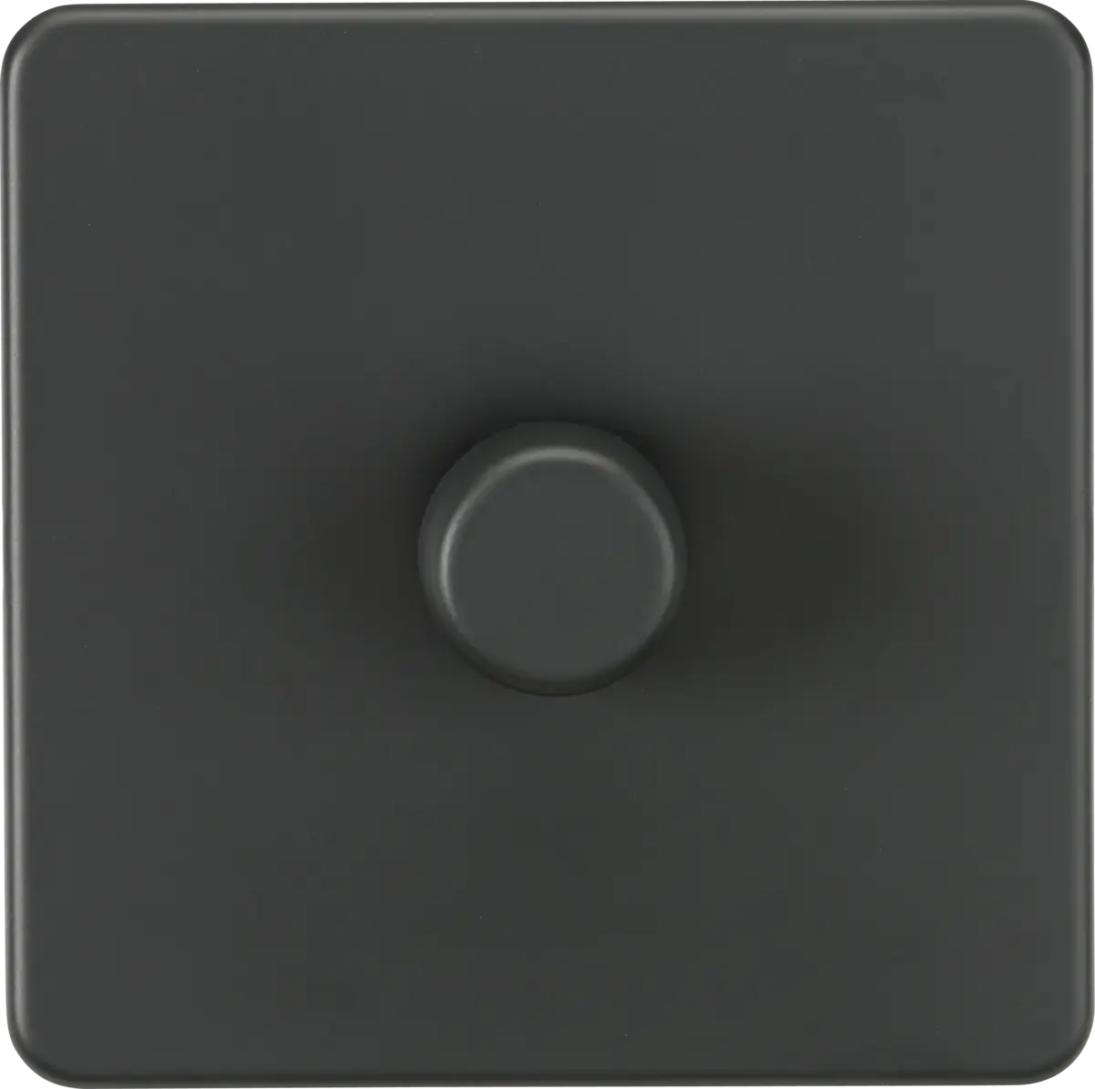 ML Knightsbridge Screwless 1 Gang 2-way 10-200W (5-150W LED) Trailing Edge Dimmer - Anthracite ML Knightsbridge
