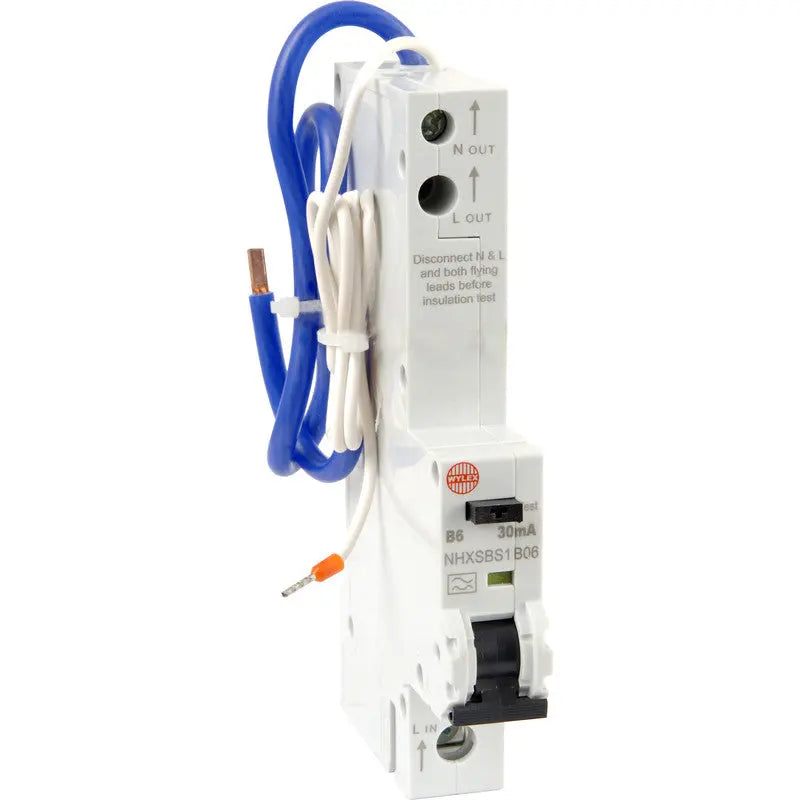 Wylex RCBO NHXSBS1B06 6 Amp Type A 30MA SP Wylex