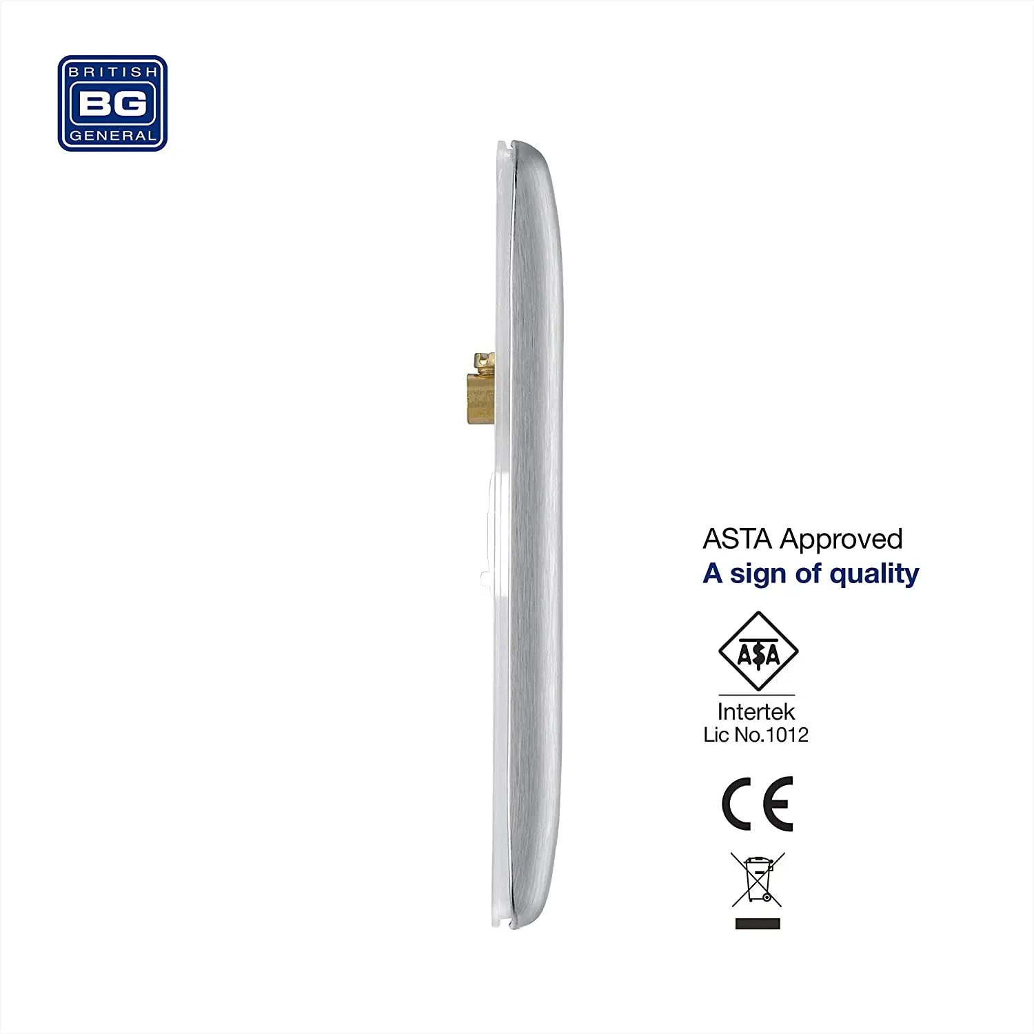 BG Nexus Metal Double Blanking Plate in Brushed Steel - NBS95-01 BG (British General)