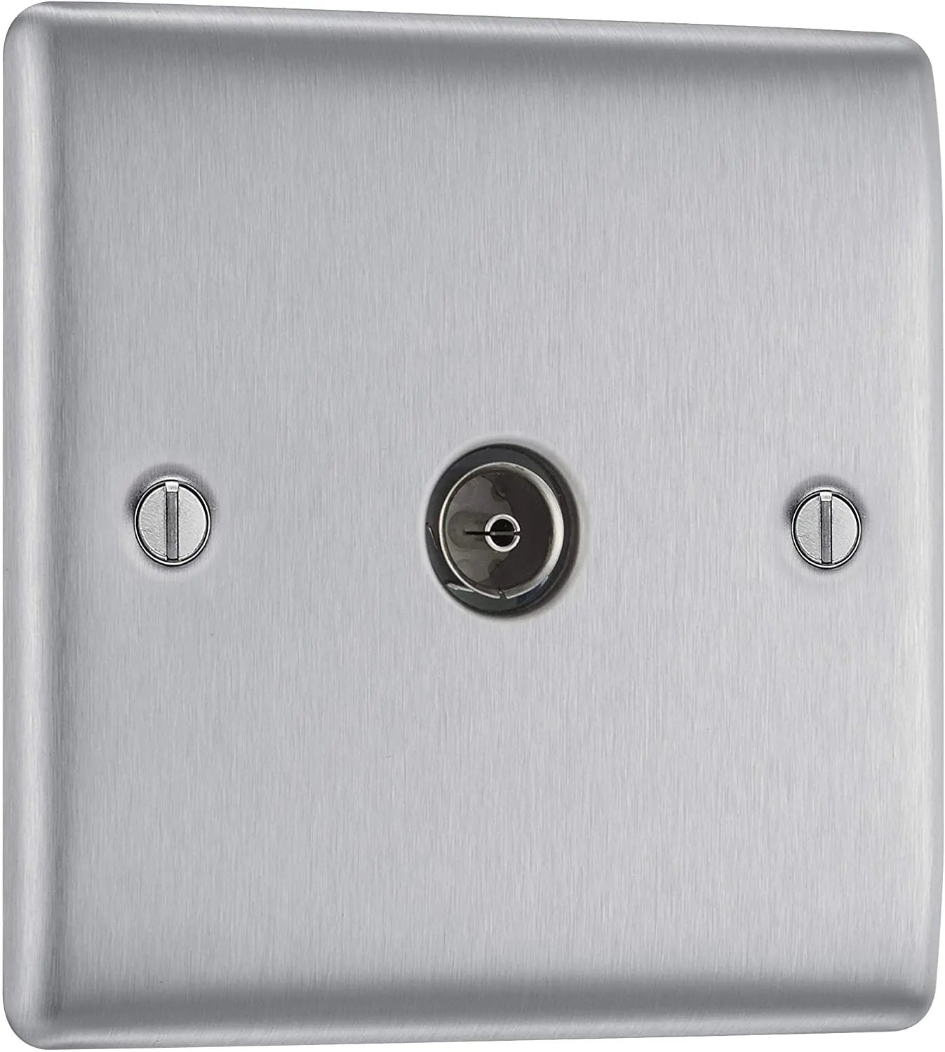 BG Nexus Metal TV Coax Point in Brushed Steel - NBS60-01 BG (British General)