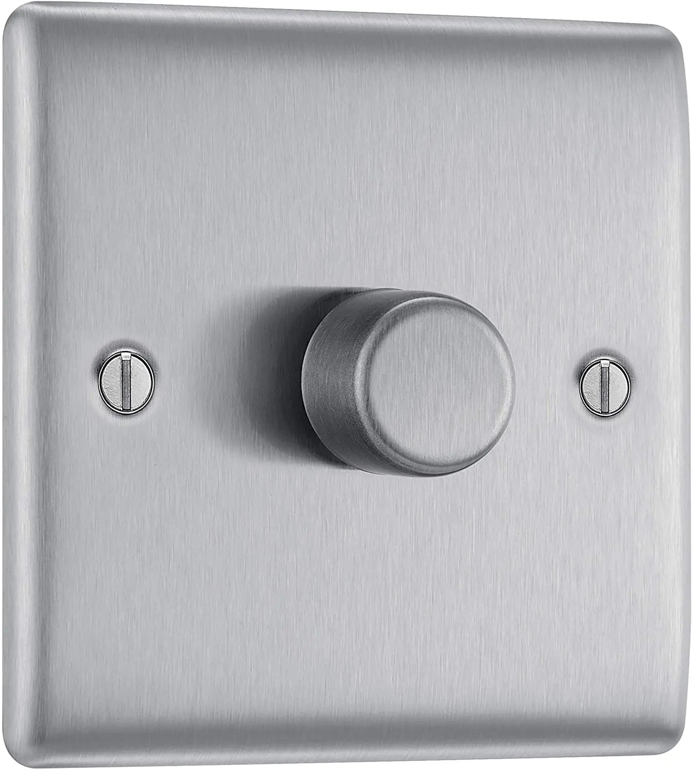 BG Nexus Metal 1 Gang Dimmer Switch in Brushed Steel - NBS81-01 BG (British General)
