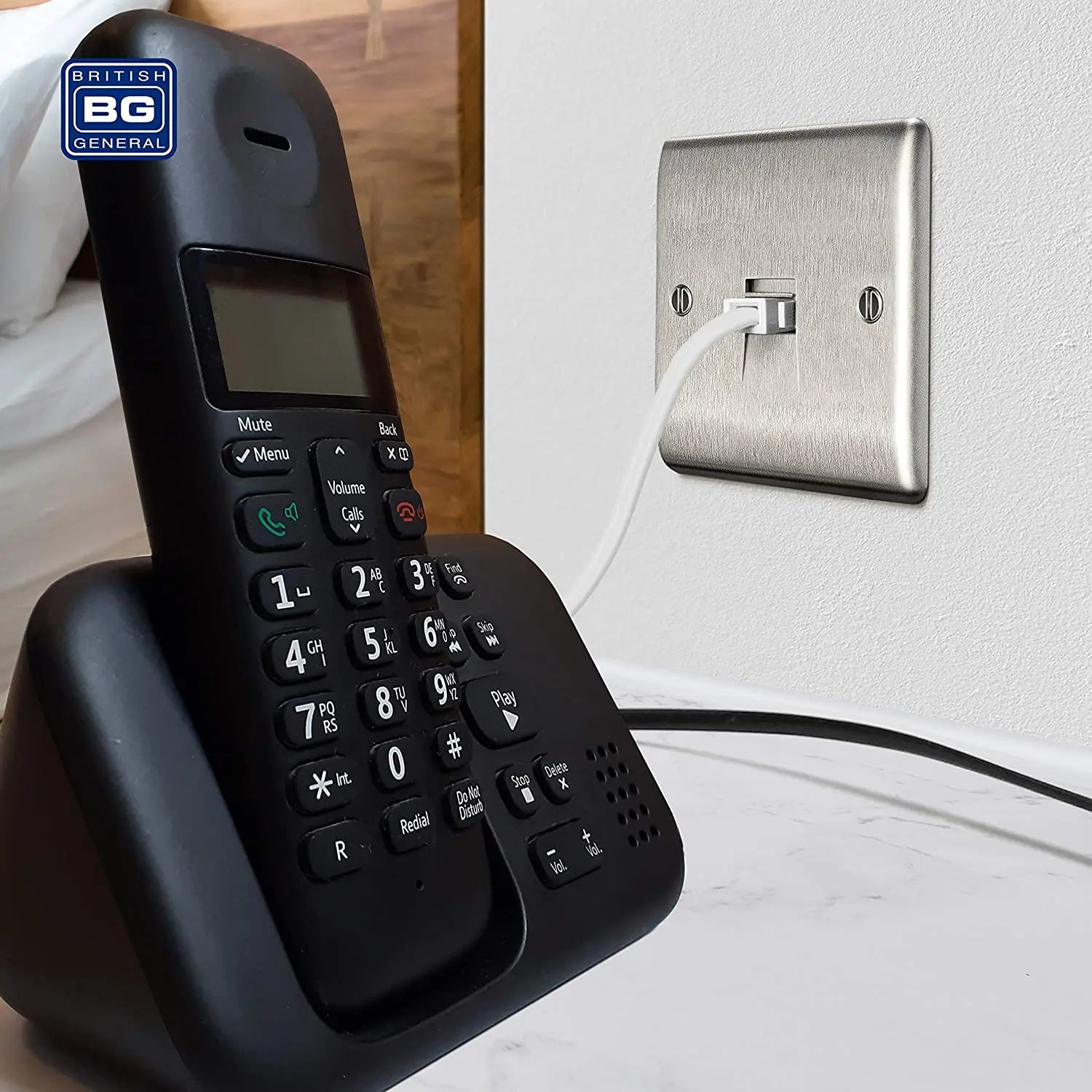 BG Nexus Metal Master Telephone Point in Brushed Steel - NBSBTM1-01 BG (British General)