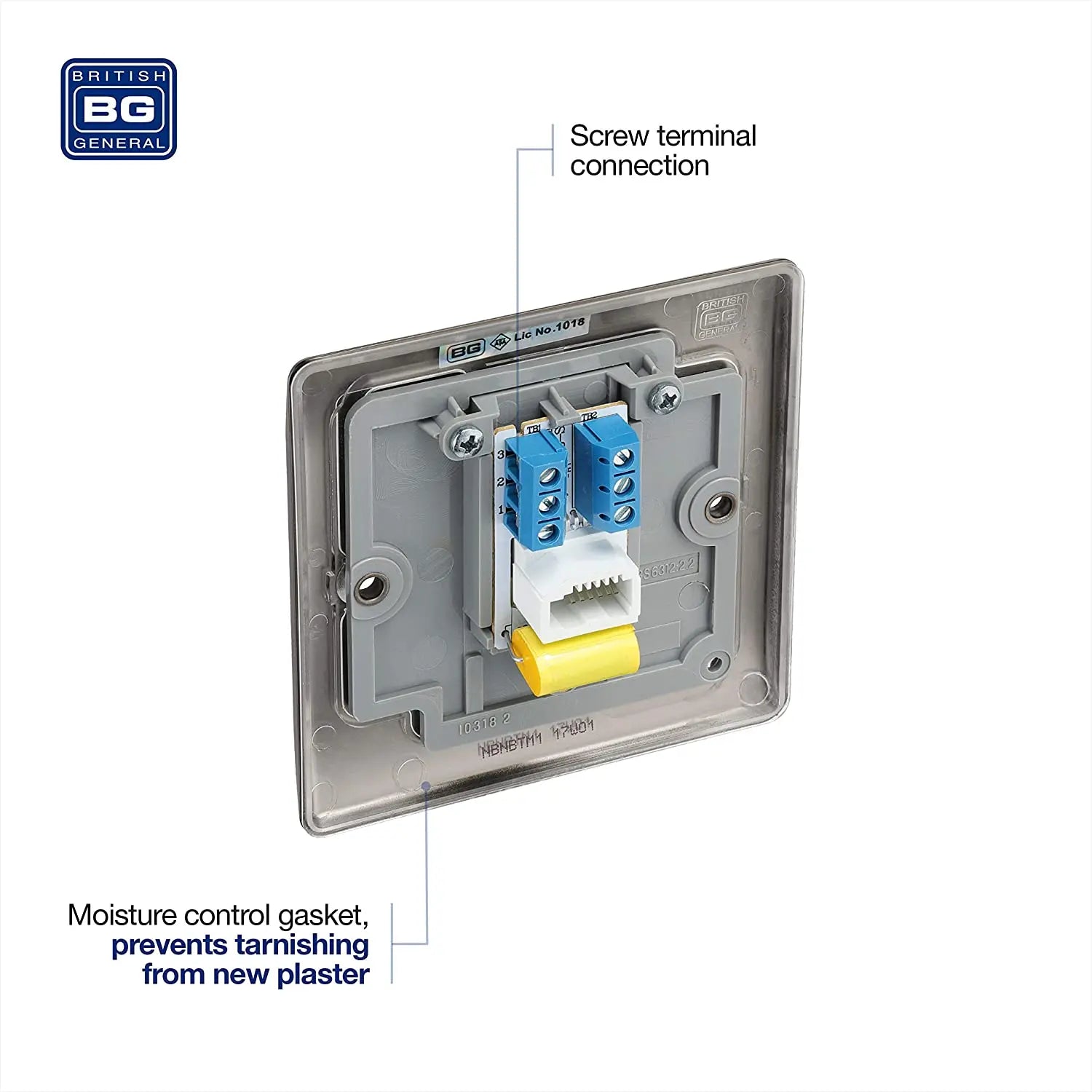 BG Nexus Metal Master Telephone Point in Black Nickel - NBNBTM1-01 BG (British General)