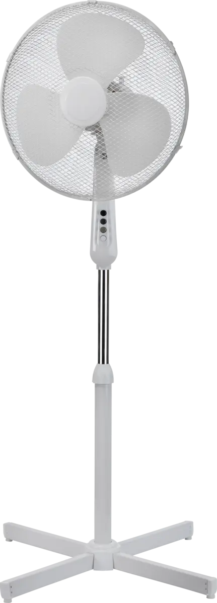 16 inch Pedestal Electric Fan Oscillating Floor Standing Tall Pedestal Air Cooling Fan White 50W ML Knightsbridge