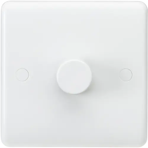 ML Curved Edge 1 Gang 40-400W Dimmer in White CU2161 ML Knightsbridge