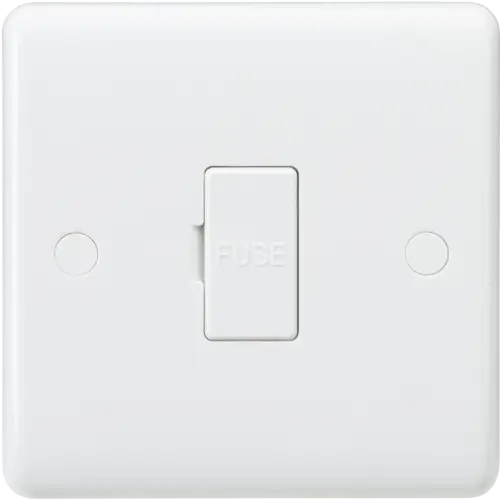 ML Curved Edge 13A Unswitched Fused Spur Unit in White CU6000 ML Knightsbridge
