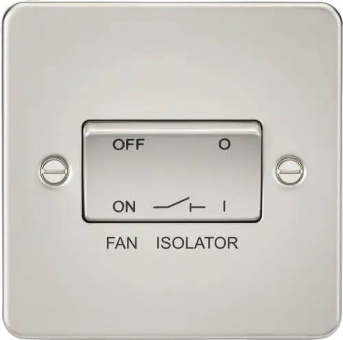 ML Flat Plate 10AX 3 Pole Fan Isolator Switch - Pearl ML Knightsbridge