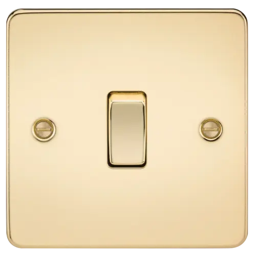 ML Flat Plate 10AX 1 Gang Intermediate Switch - Polished Brass ML Knightsbridge