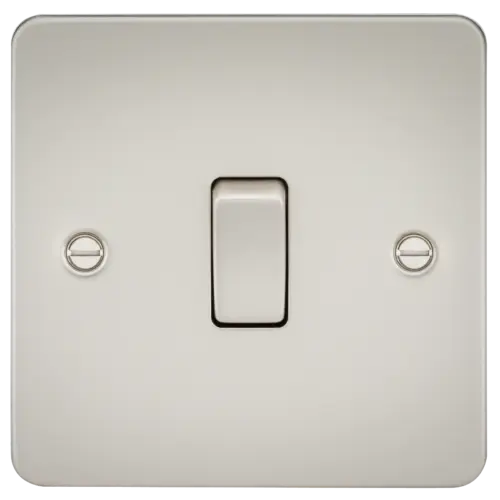 ML Flat Plate 10AX 1 Gang Intermediate Switch - Pearl ML Knightsbridge