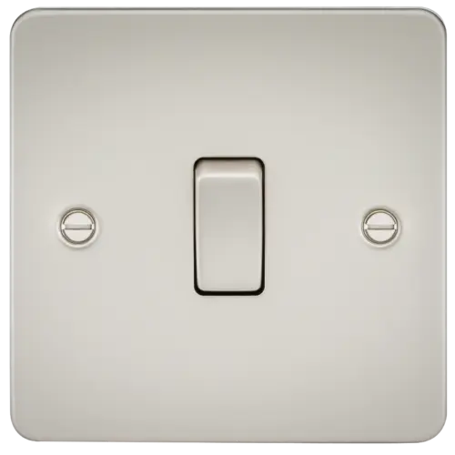 ML Flat Plate 10A 1 Gang 2 Way Switch - Pearl ML Knightsbridge