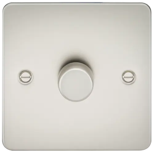ML Flat Plate 1 Gang 2 way 10-200W (5-150W LED) Trailing Edge Dimmer - Pearl ML Knightsbridge