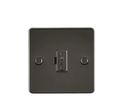 ML Flat Plate 13A Fused Spur Unit - Gunmetal ML Knightsbridge