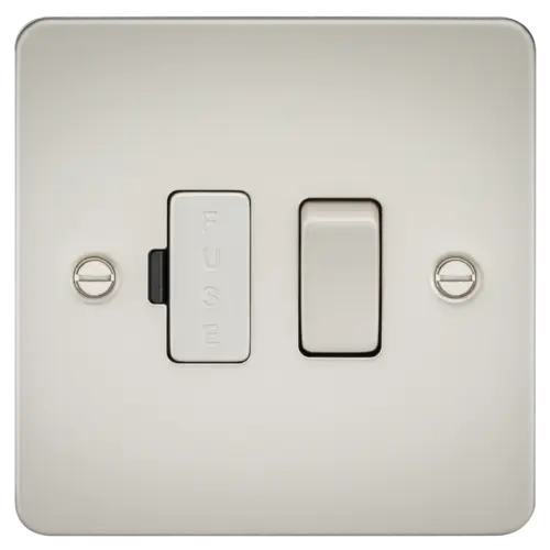 ML Flat Plate 13A Switched Fused Spur Unit - Pearl ML Knightsbridge